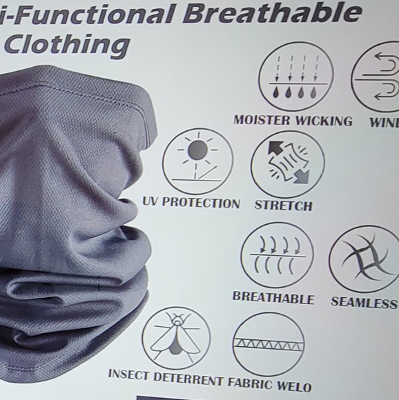 Brand New Black Neck Gator Face Covering - Picture 3 of 6